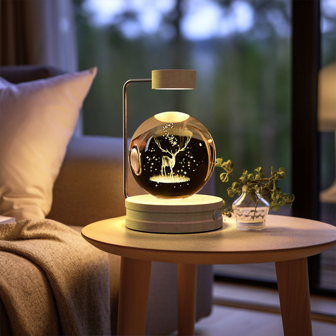 LovelyRLovely USB Powered Crystal Teddy Bear Ball Night Light - LovelyRLovely -  - #tag1#