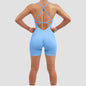 LovelyRLovely European And American Seamless Sexy Peac L / Blue LovelyRLovely Seamless Sexy Hip One-piece Fitness Clothes