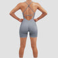 LovelyRLovely European And American Seamless Sexy Peac L / Gray LovelyRLovely Seamless Sexy Hip One-piece Fitness Clothes