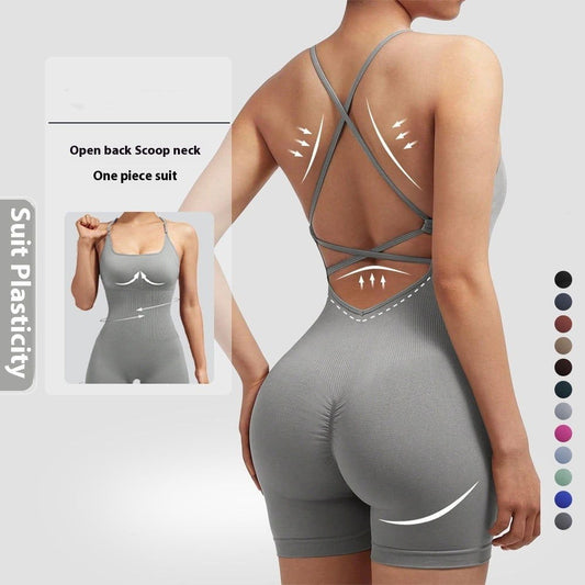 LovelyRLovely European And American Seamless Sexy Peac LovelyRLovely Seamless Sexy Hip One-piece Fitness Clothes