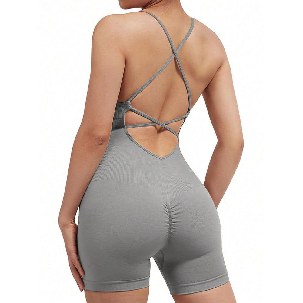 LovelyRLovely European And American Seamless Sexy Peac LovelyRLovely Seamless Sexy Hip One-piece Fitness Clothes