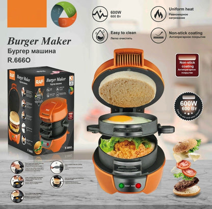 LovelyRLovely European Standard Multi-function Sandwic R666 Orange / EU LovelyRLovely European Standard Electric Multifunctional Frying Baking Machine