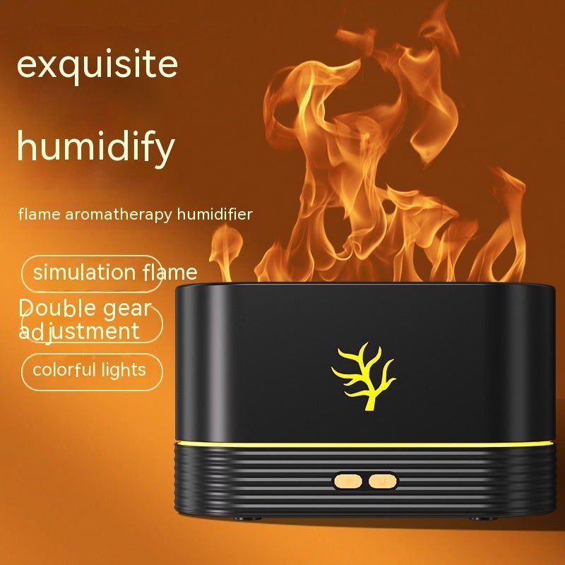 LovelyRLovely Flame Humidifier USB Smart Timing LED El Black LovelyRLovely LED Smart Timing USB Flame Humidifier