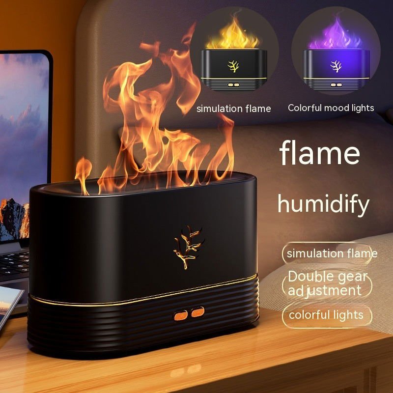 LovelyRLovely Flame Humidifier USB Smart Timing LED El LovelyRLovely LED Smart Timing USB Flame Humidifier