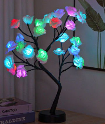 LovelyRLovely Flower Tree Rose Lamps Rainbow RGB remote control mod / Usb Plug In LovelyRLovely USB Operated Table Rose Tree Lamp