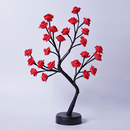 LovelyRLovely Flower Tree Rose Lamps Red Rose / Usb Plug In LovelyRLovely USB Operated Table Rose Tree Lamp