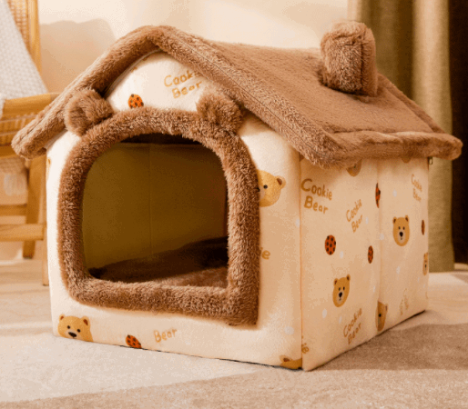 LovelyRLovely Foldable Dog House Pet Cat Bed Brown bear / Large LovelyRLovely Foldable Pet House