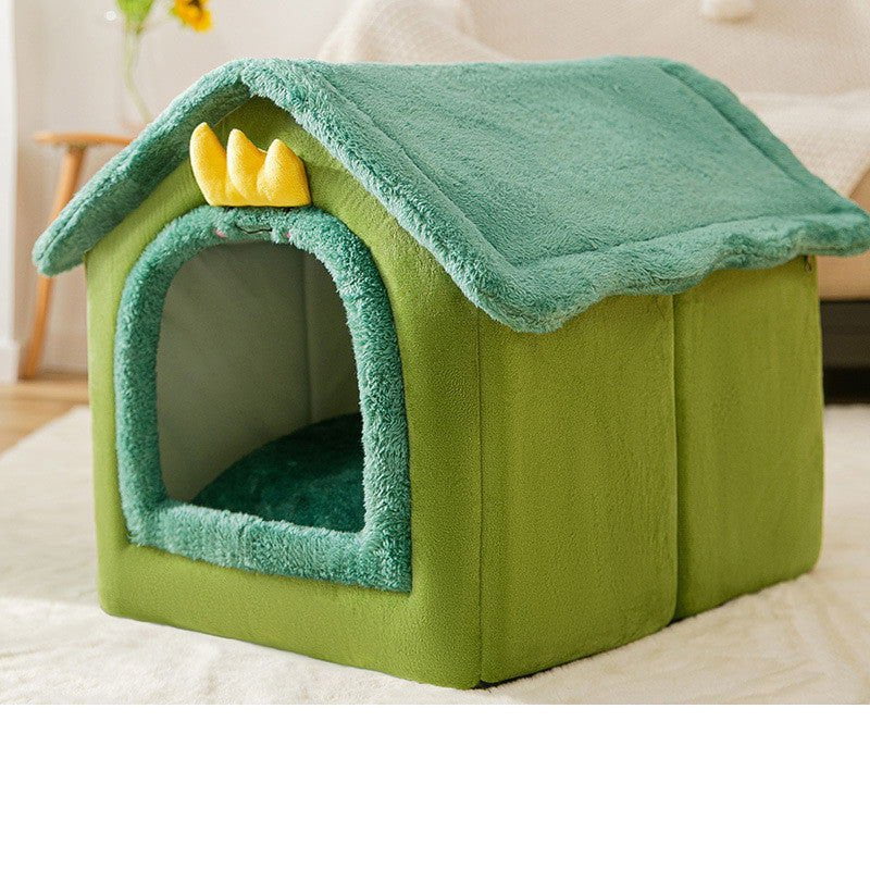 LovelyRLovely Foldable Dog House Pet Cat Bed Green dinosaur / Large LovelyRLovely Foldable Pet House