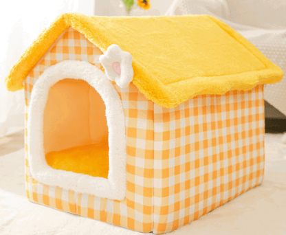 LovelyRLovely Foldable Dog House Pet Cat Bed Yellow floret / Large LovelyRLovely Foldable Pet House