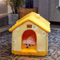 LovelyRLovely Foldable Dog House Pet Cat Bed Yellow omelette / Large LovelyRLovely Foldable Pet House