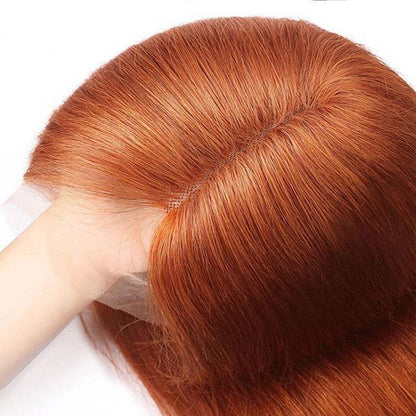 LovelyRLovely Front Lace Wig Human Hair Wig LovelyRLovely Orange Human Hair Lace Wig