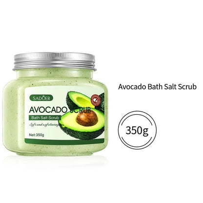 LovelyRLovely Fruit Bath Salt Scrub Cream Exfoliating Avocado Bath Salt Scrub LovelyRLovely Exfoliating Fruit Bath Salt Scrub