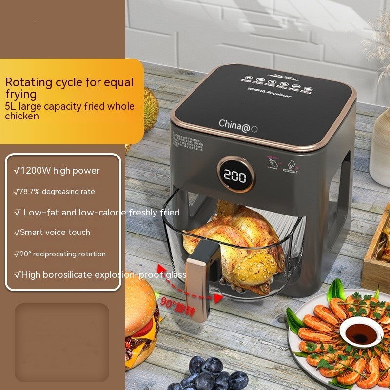 LovelyRLovely Full-automatic Large-capacity Visual Pan Rotating voice / AU LovelyRLovely Full-Automatic Large-Capacity Visual Panoramic Air Fryer