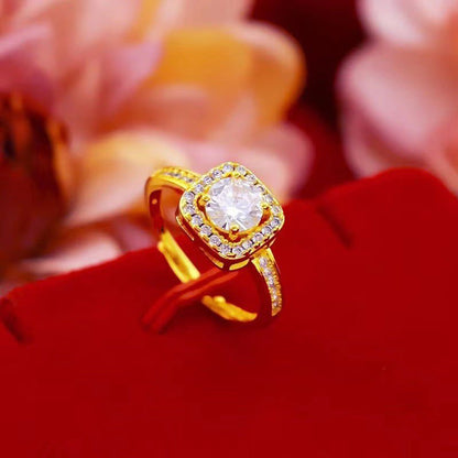 LovelyRLovely Gold Ring LovelyRLovely Fashion Zircon Jewelry Set