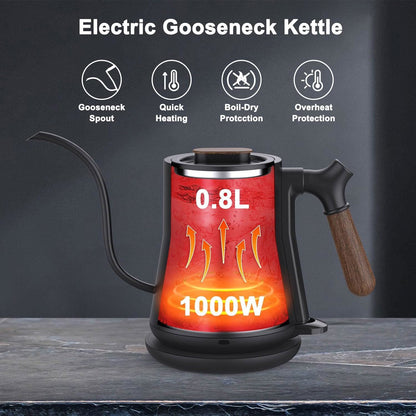 LovelyRLovely Gooseneck Electric Kettle Black LovelyRLovely Goose neck Electric Kettle