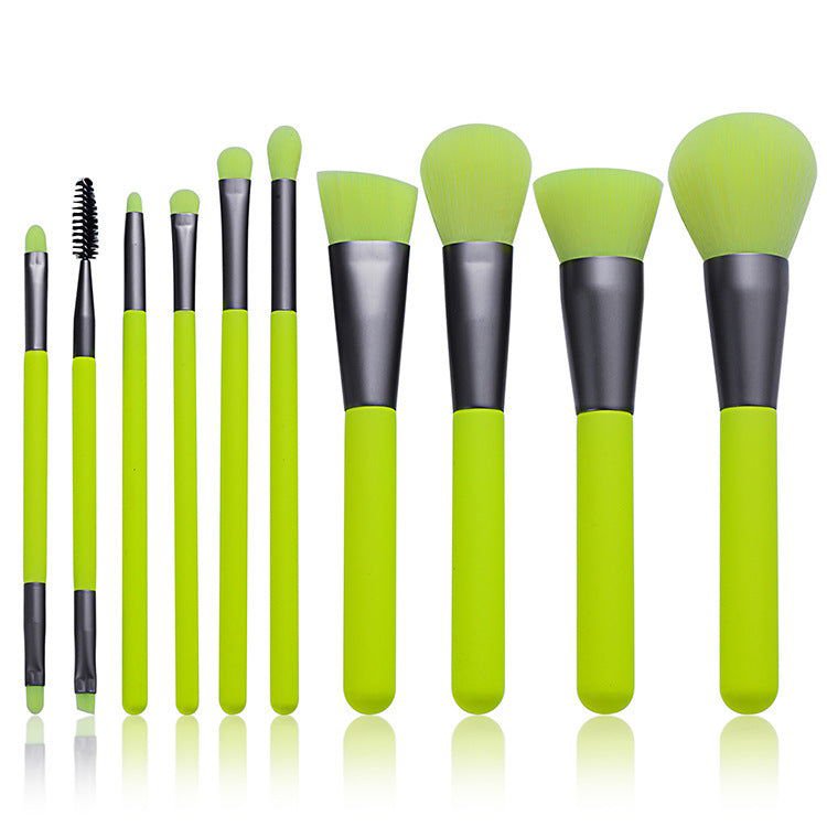 LovelyRLovely Green / 10pcs LovelyRLovely 10Pcs Professional Makeup Neon Brushes