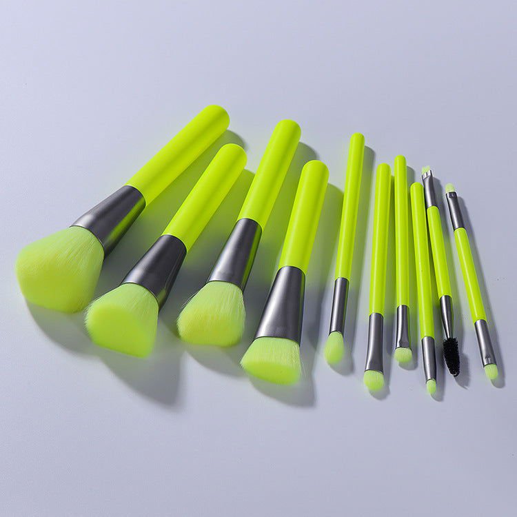 LovelyRLovely Green / 10pcs LovelyRLovely 10Pcs Professional Makeup Neon Brushes