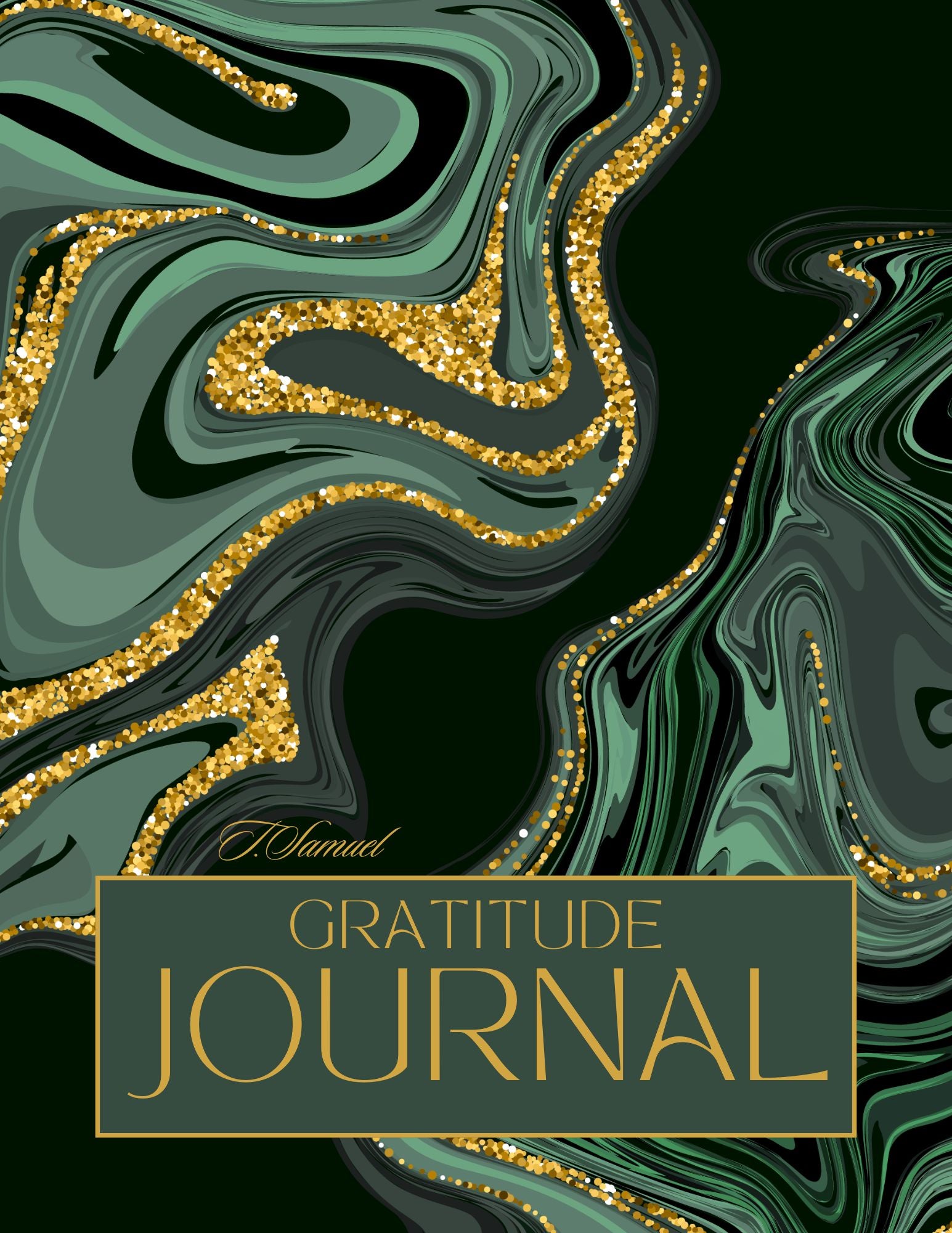 LovelyRLovely Green Gold Luxury Gratitude Journal Green Gold Luxury Gratitude Journal