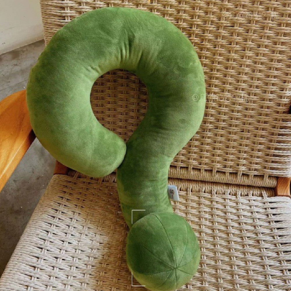 LovelyRLovely Green / Large LovelyRLovely Question Mark Neck Pillow Comfortable Fabric