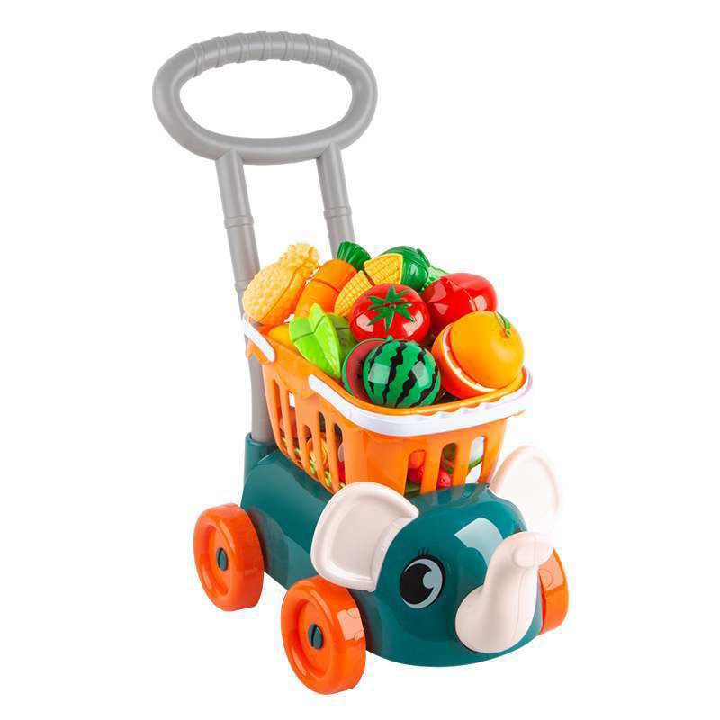 LovelyRLovely Green LovelyRLovely Children's Simulation Fruit Trolley