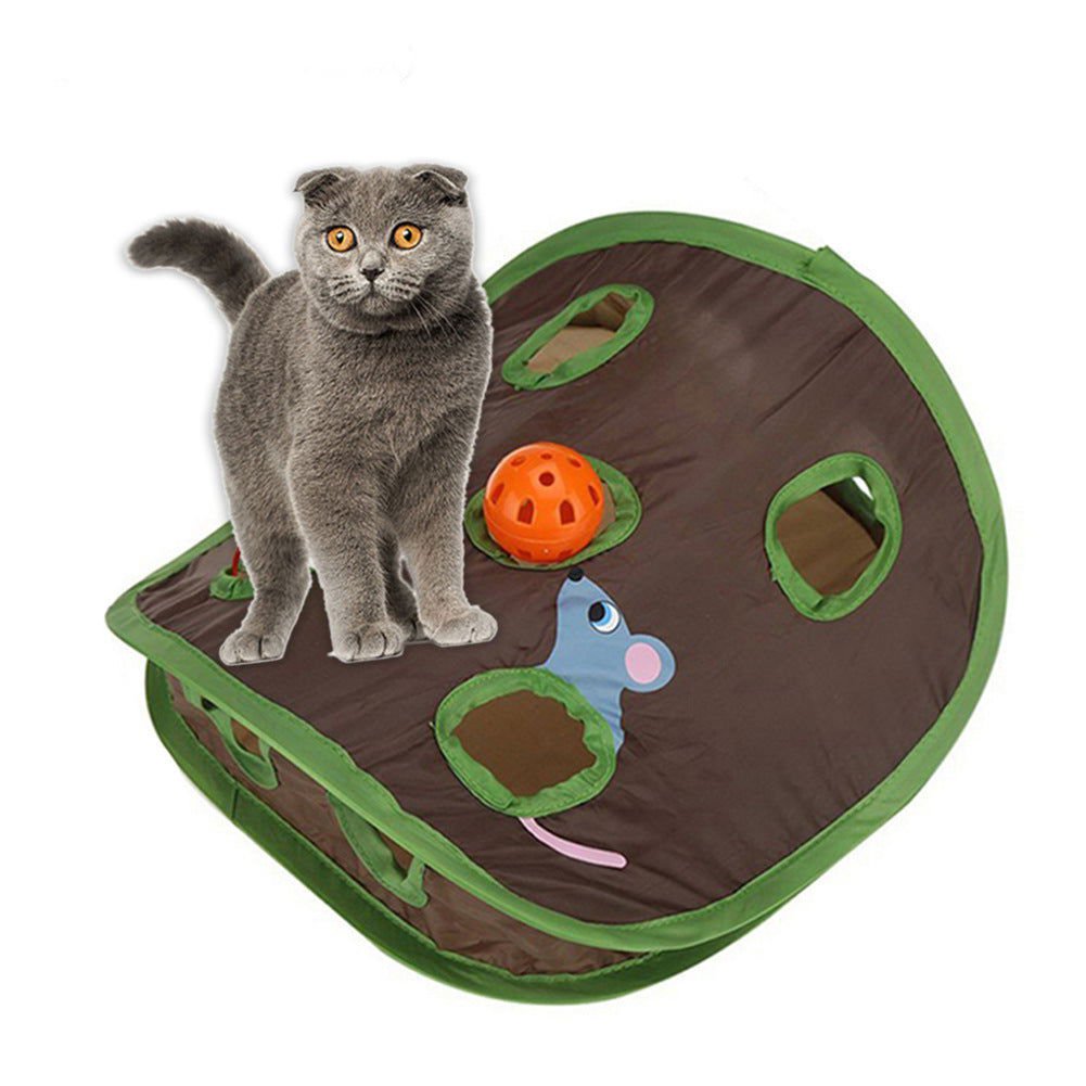 LovelyRLovely Green LovelyRLovely Cute Pet Cat Interactive Hide Seek Game 9 Holes Tunnel