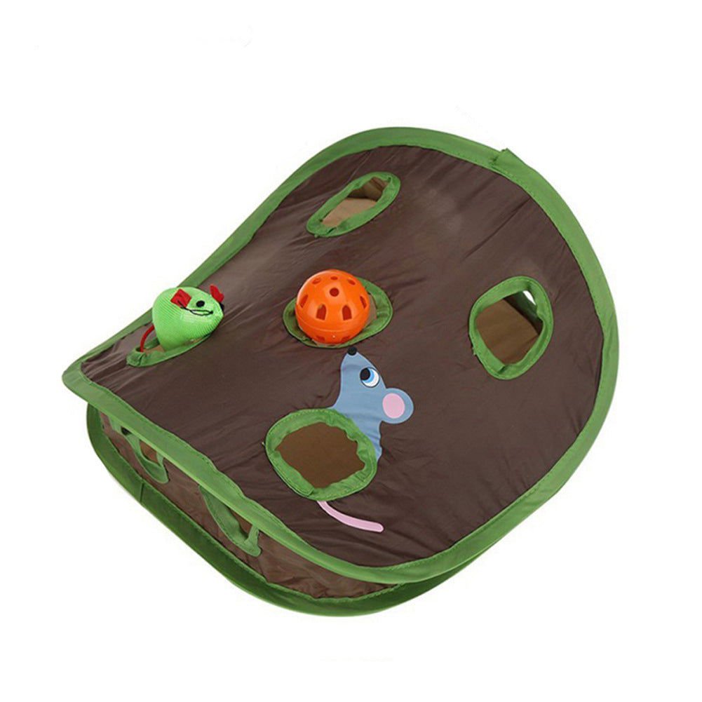 LovelyRLovely Green LovelyRLovely Cute Pet Cat Interactive Hide Seek Game 9 Holes Tunnel