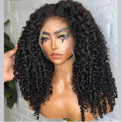 LovelyRLovely hair extension LovelyRLovely 180 Density Black Kinky Curly Lace Front Wig