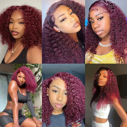 LovelyRLovely hair extension LovelyRLovely 99J Red Deep Curl Human Hair Wig