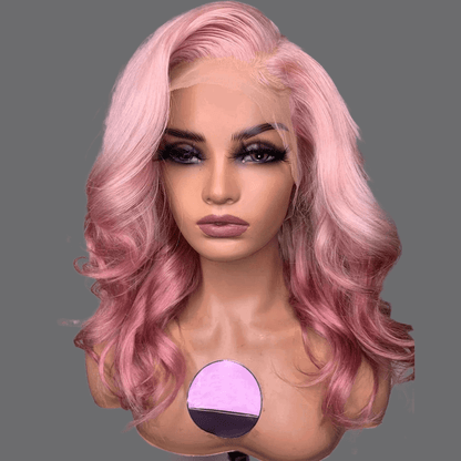 LovelyRLovely hair extension LovelyRLovely Body Wave Short Ombre Pink Wig