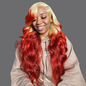 LovelyRLovely hair extension LovelyRLovely Ombre 613 Red Orange Human Hair Wig