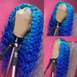 LovelyRLovely hair extension Ombre Blue / 12INCHES / 13x4 Frontal Wig 150 LovelyRLovely Pre Plucked 13x4 Ombre Blue Human Hair Wig