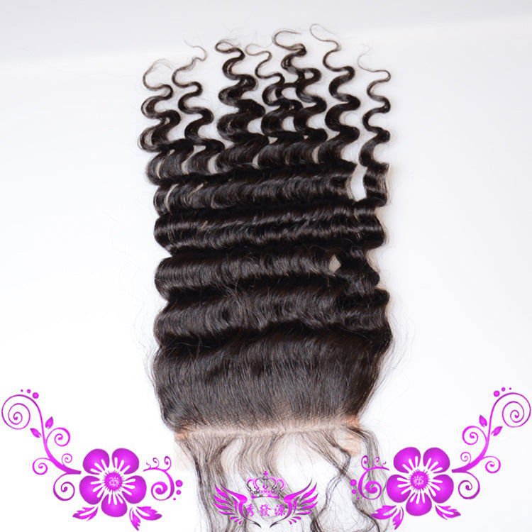 LovelyRLovely Hand-woven Human Hair LovelyRLovely Hand-woven Human Hair Deep Wave Lace Closure