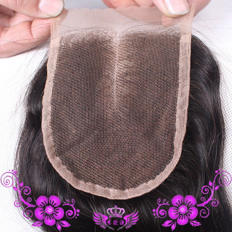 LovelyRLovely Hand-woven Human Hair LovelyRLovely Hand-woven Human Hair Deep Wave Lace Closure