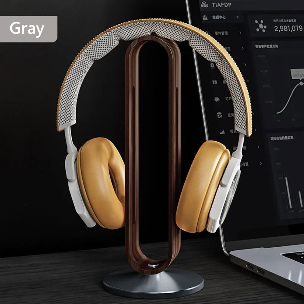 LovelyRLovely Headphone Stand LovelyRLovely Bamboo Wood Aluminum Headphone Stand