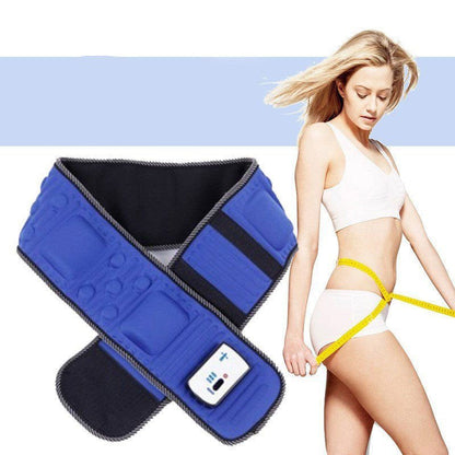 LovelyRLovely Health Care Vibration Body Massager Blue EU LovelyRLovely Health Care Vibration Body Massager Belt With 5 Motors Weight Loss Heating Function