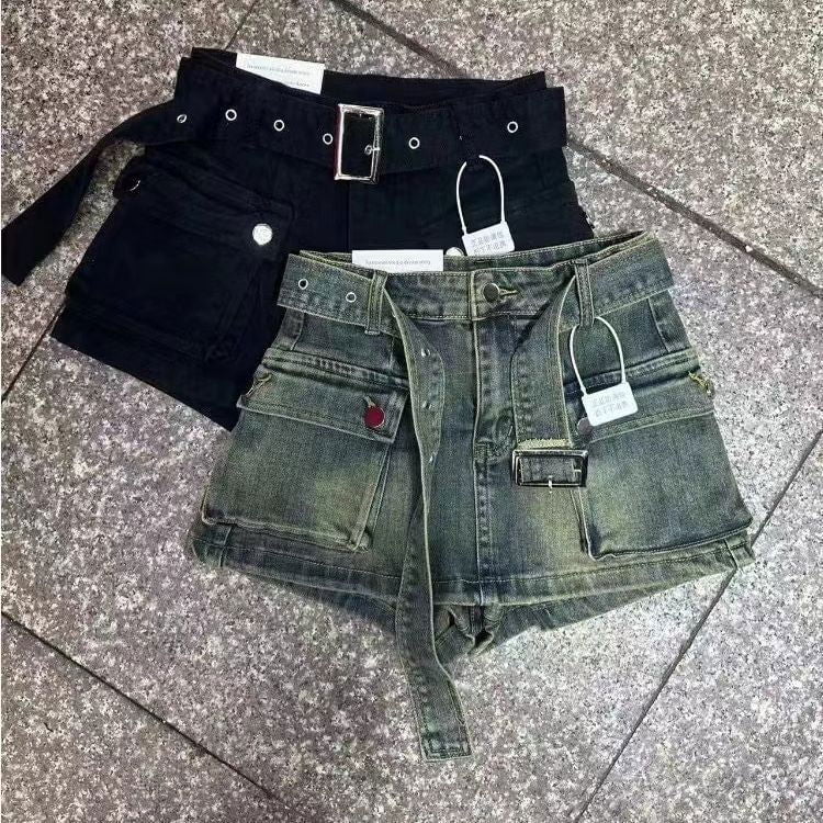 LovelyRLovely High Waist A- Line Denim Shorts Women LovelyRLovely High Waist A- Line Denim Shorts Women