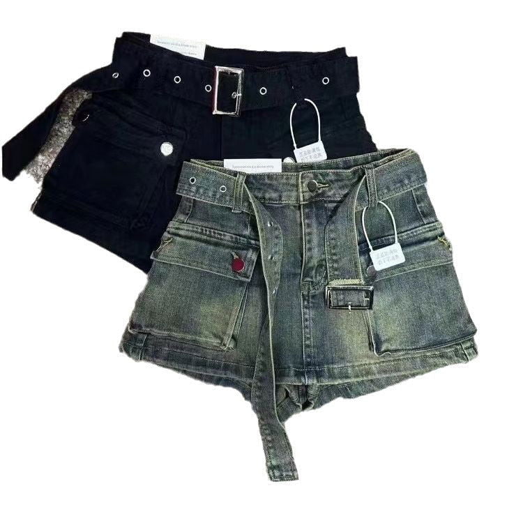 LovelyRLovely High Waist A- Line Denim Shorts Women LovelyRLovely High Waist A- Line Denim Shorts Women