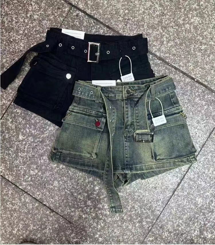 LovelyRLovely High Waist A- Line Denim Shorts Women LovelyRLovely High Waist A- Line Denim Shorts Women