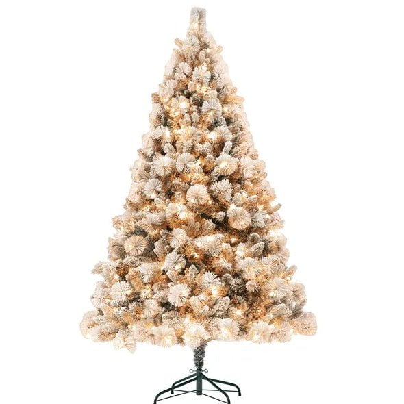 LovelyRLovely HOMCOM 6.5 Ft Pre-Lit Artificial Xmas Tr Green HOMCOM 6.5 Ft Pre-Lit Artificial Xmas Tree With 350 Lights