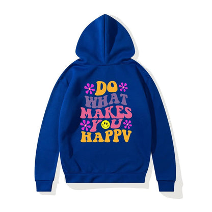 LovelyRLovely hoodie blue  5071 / S LovelyRLovely Women's Do What Makes You Happy Printed Hoodie