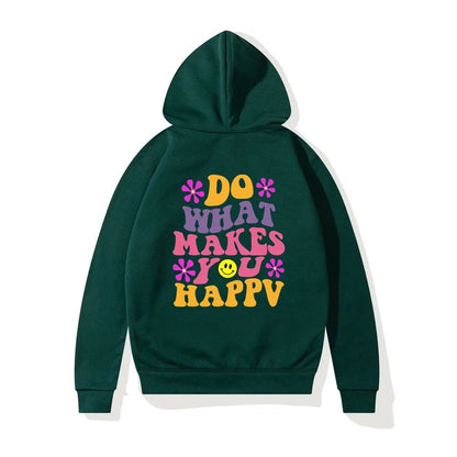 LovelyRLovely hoodie green  5071 / S LovelyRLovely Women's Do What Makes You Happy Printed Hoodie