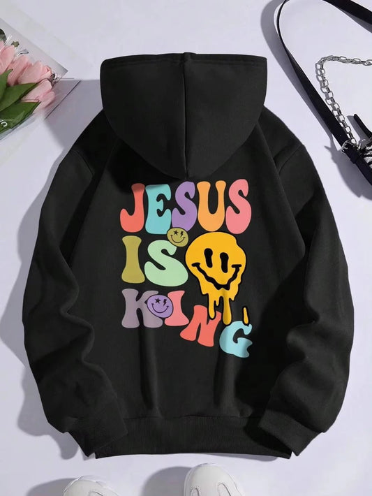 LovelyRLovely hoodie LovelyRLovely Jesus Is King Woman Fleece Hoodie