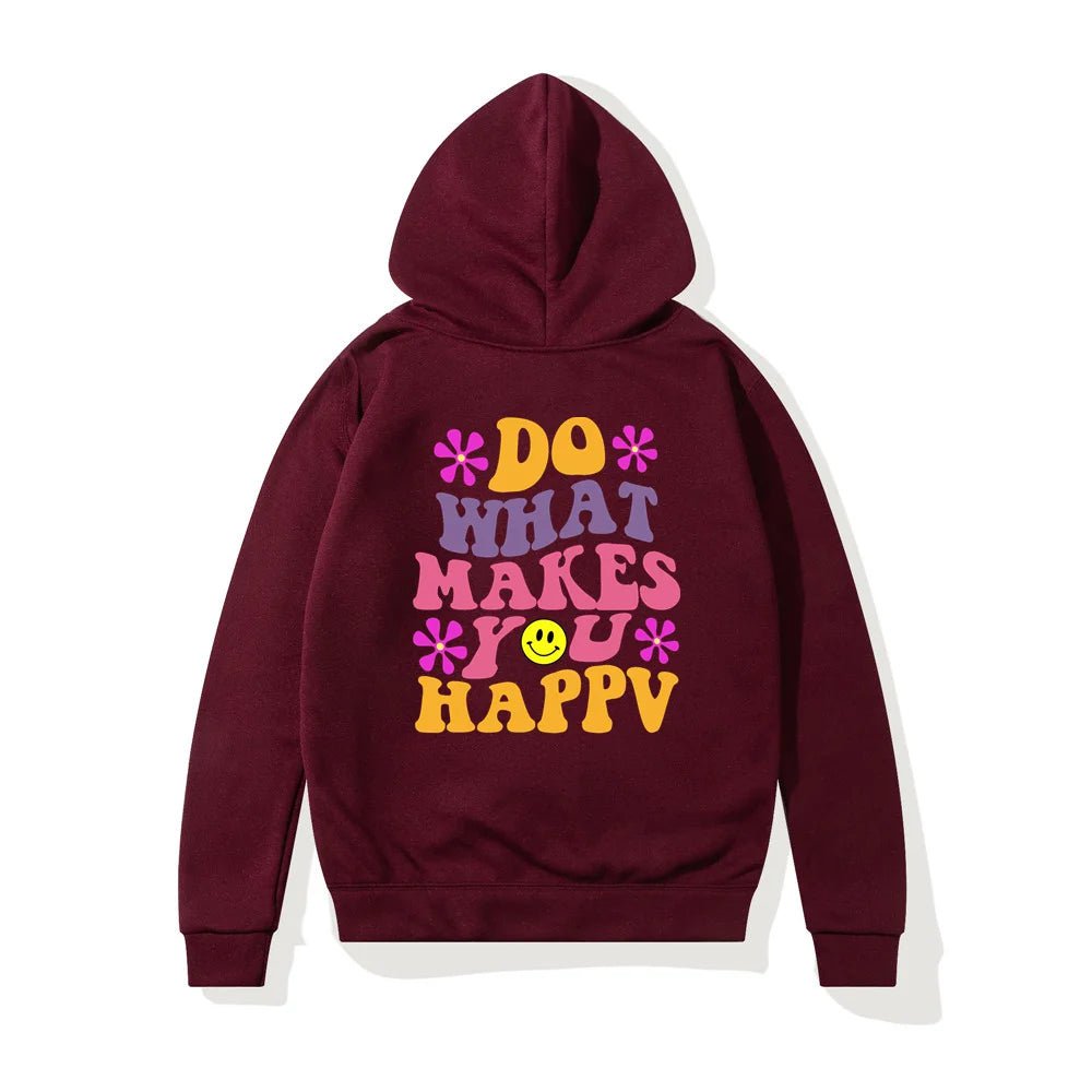 LovelyRLovely hoodie LovelyRLovely Women's Do What Makes You Happy Printed Hoodie