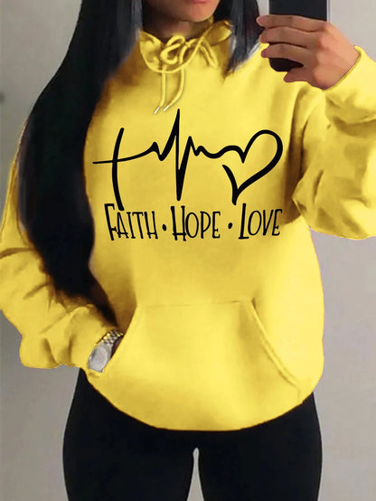 LovelyRLovely hoodie LovelyRLovely Women's Faith Hope Love Graphic Hoodie