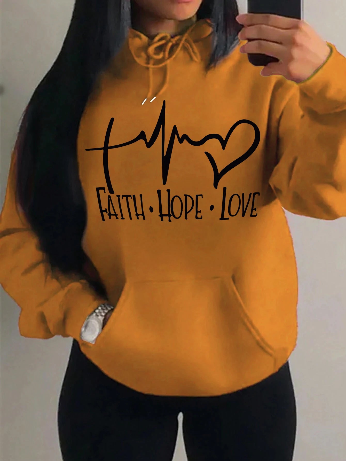 LovelyRLovely hoodie LovelyRLovely Women's Faith Hope Love Graphic Hoodie