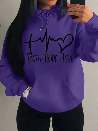 LovelyRLovely hoodie LovelyRLovely Women's Faith Hope Love Graphic Hoodie