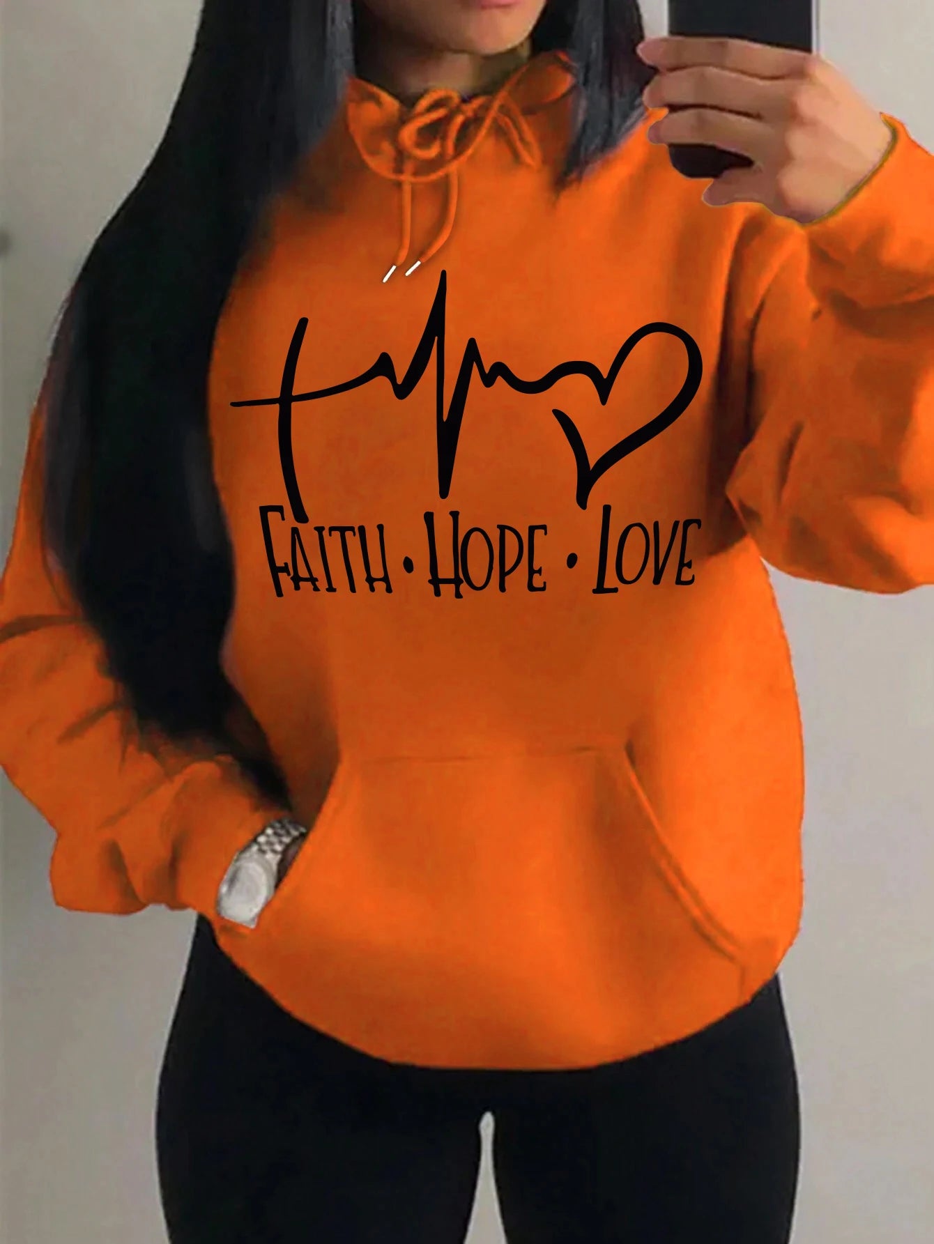 LovelyRLovely hoodie LovelyRLovely Women's Faith Hope Love Graphic Hoodie