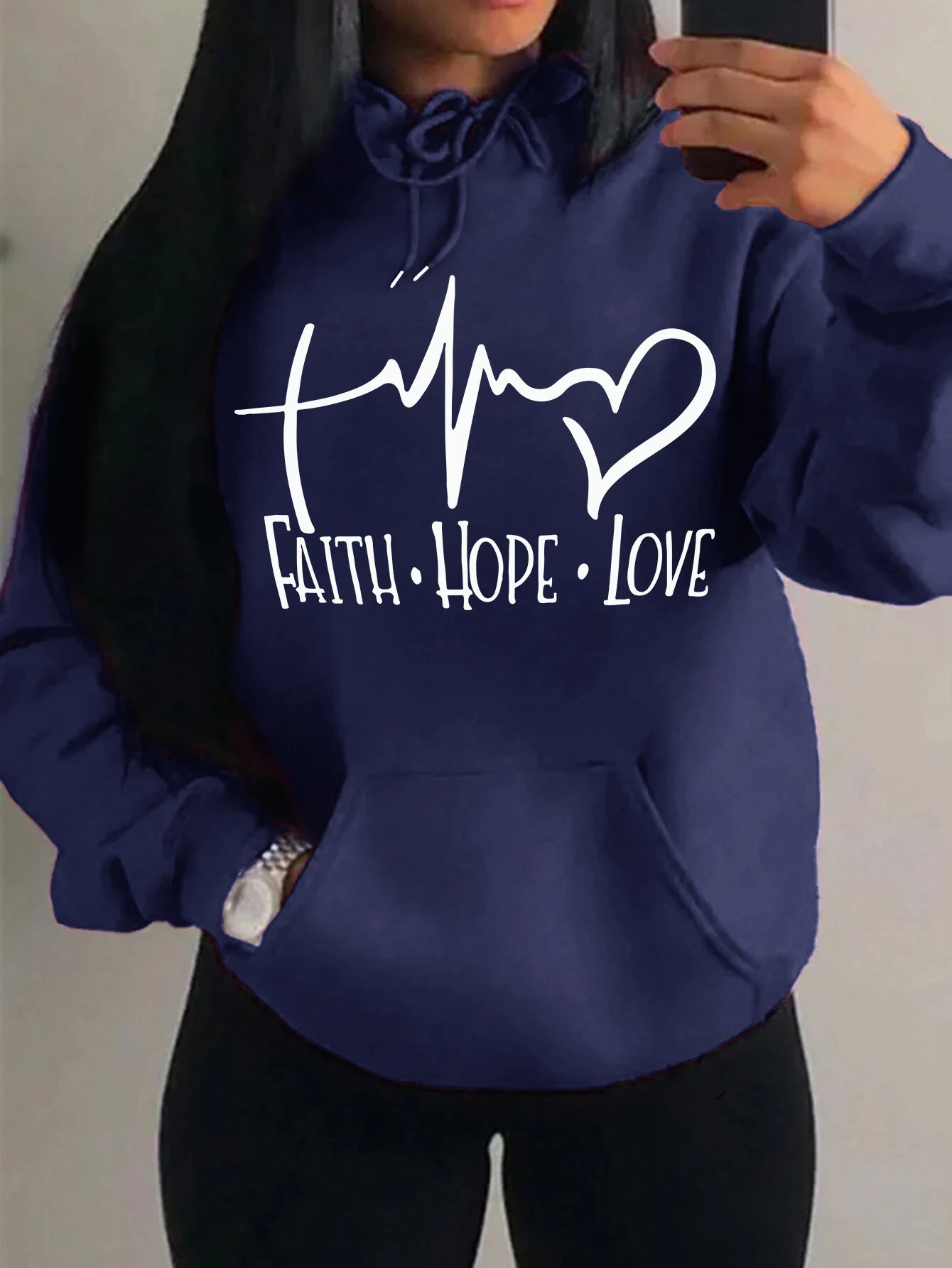 LovelyRLovely hoodie LovelyRLovely Women's Faith Hope Love Graphic Hoodie