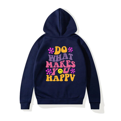 LovelyRLovely hoodie navy  5071 / S LovelyRLovely Women's Do What Makes You Happy Printed Hoodie