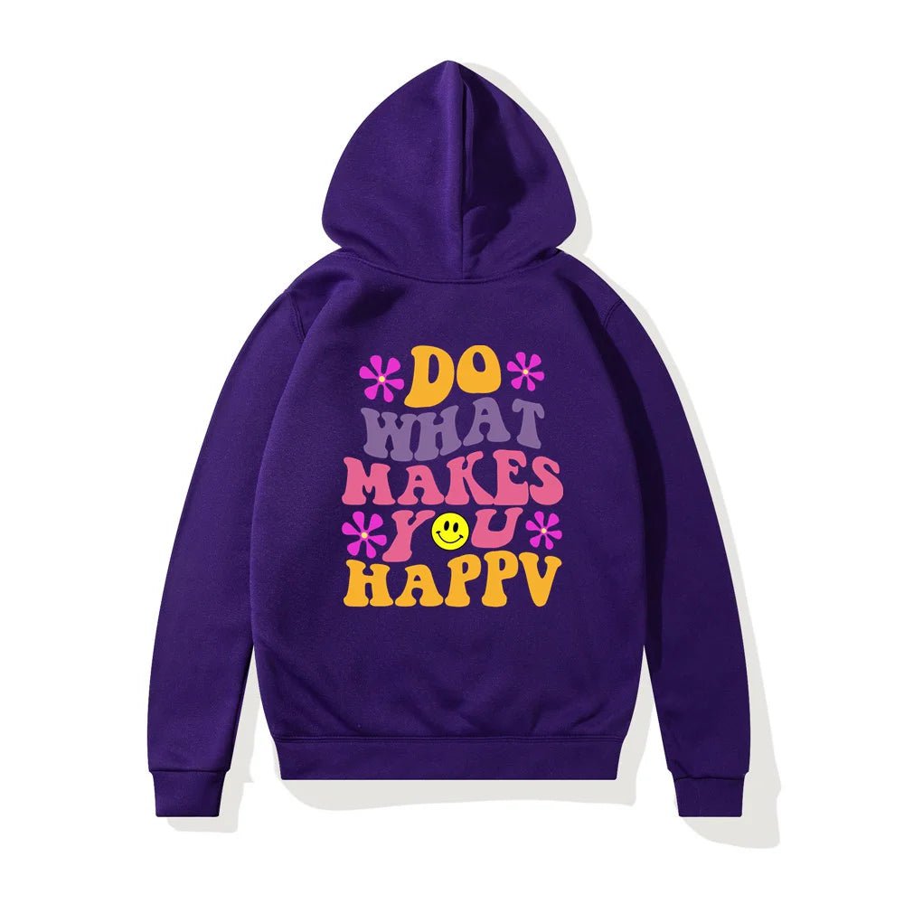 LovelyRLovely hoodie purple  5071 / S LovelyRLovely Women's Do What Makes You Happy Printed Hoodie